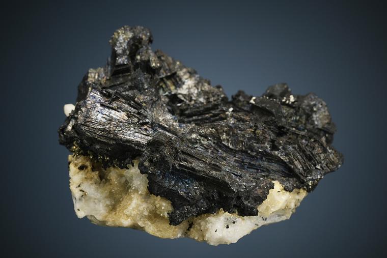 PYRITE and CHALCOCITE after ENARGITE (?) on QUARTZ