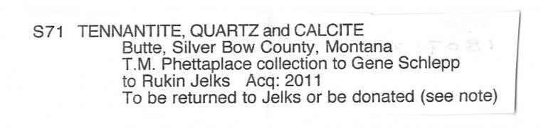 TETRAHEDRITE with QUARTZ and CALCITE