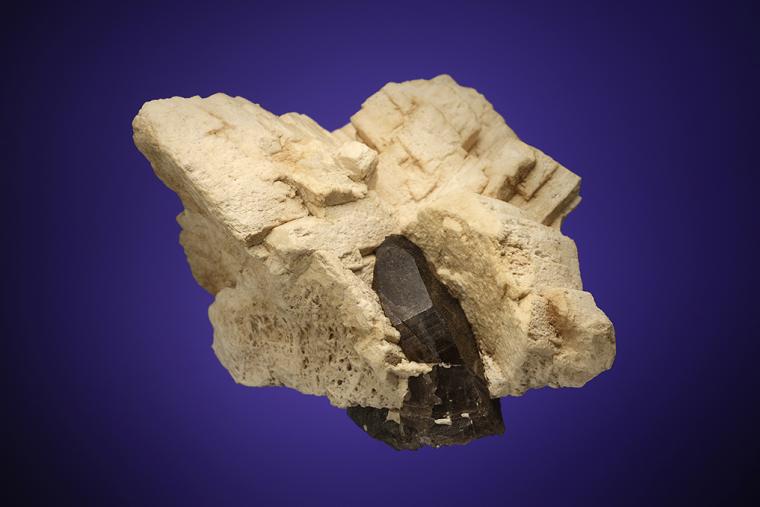MICROCLINE (Baveno twin) with QUARTZ var. Smoky