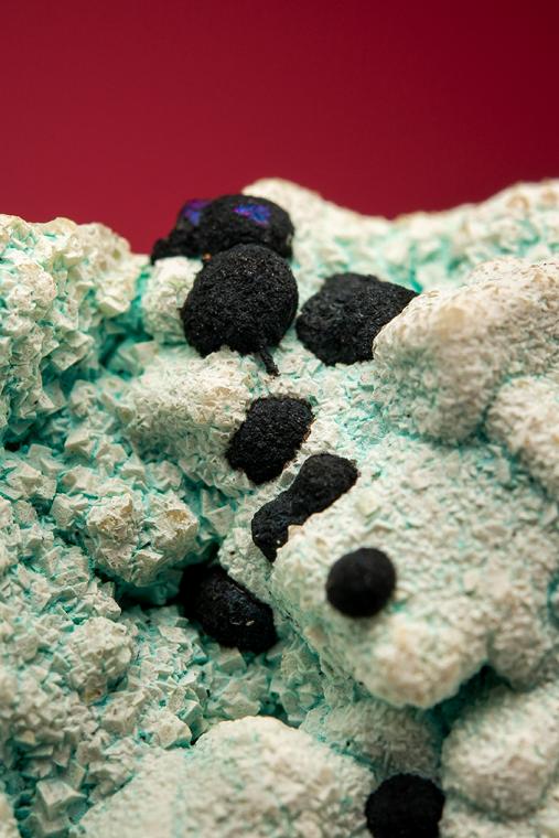 CHALCANTHITE with BORNITE on CALCITE coating ENARGITE