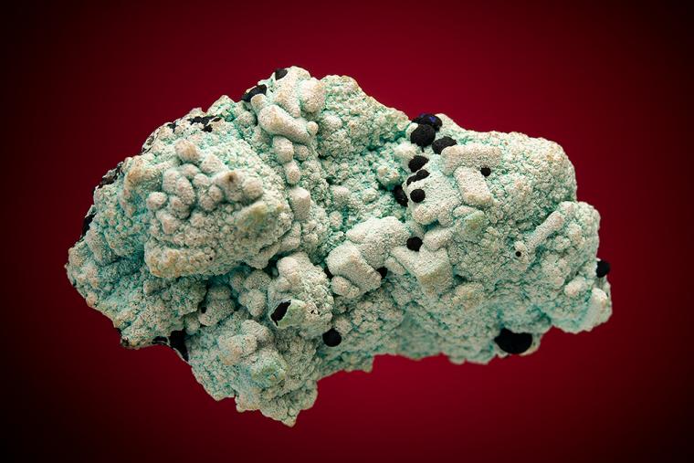 CHALCANTHITE with BORNITE on CALCITE coating ENARGITE