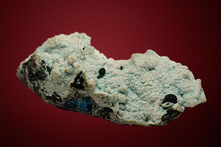 CHALCANTHITE with BORNITE on CALCITE coating ENARGITE