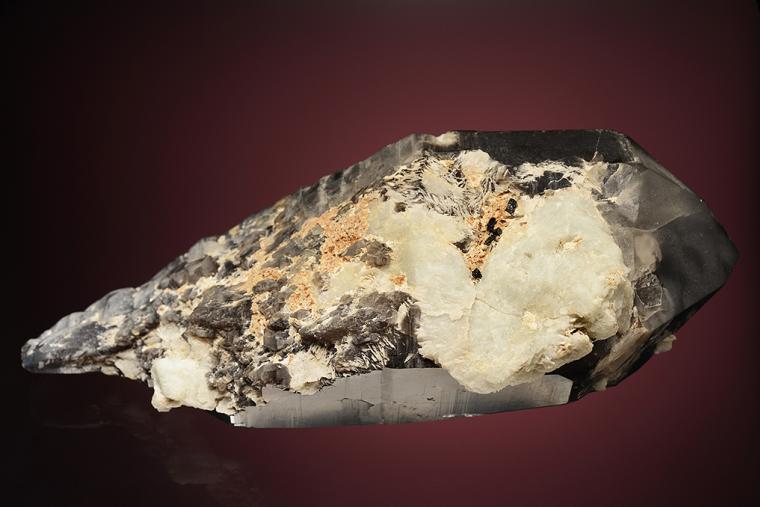 QUARTZ var. Smoky with ALBITE var. Cleavelandite