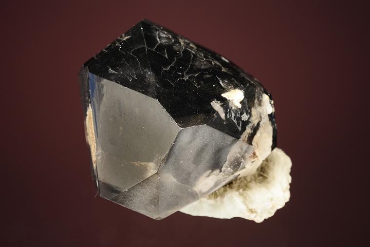 QUARTZ var. Smoky with ALBITE var. Cleavelandite