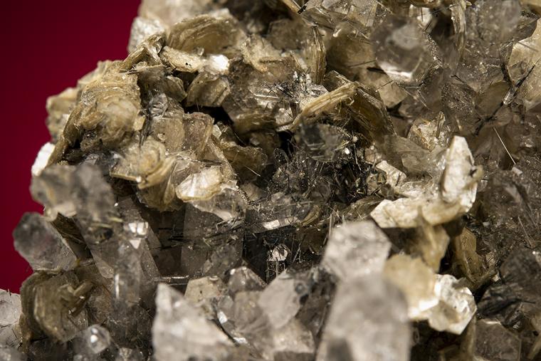 MUSCOVITE with Tourmaline on QUARTZ