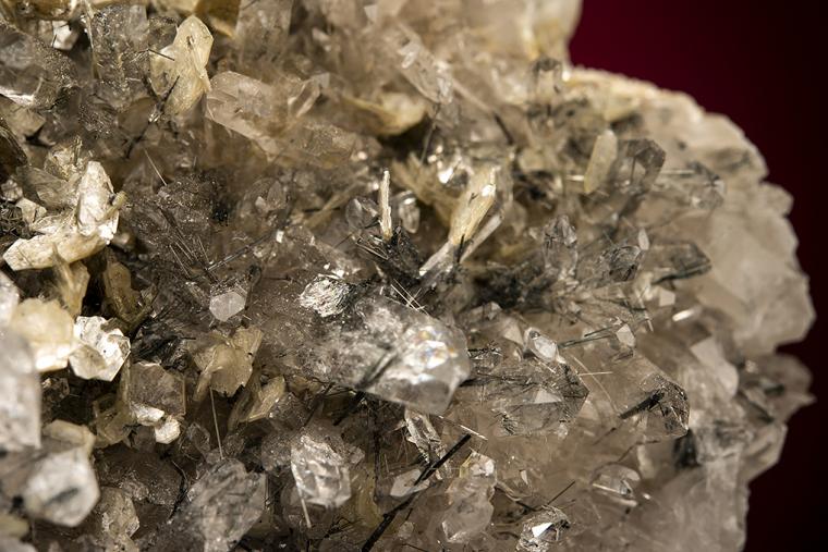 MUSCOVITE with Tourmaline on QUARTZ