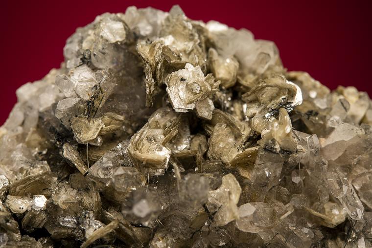 MUSCOVITE with Tourmaline on QUARTZ