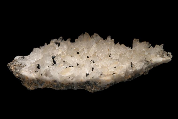 BETEKHTINITE (?) on QUARTZ