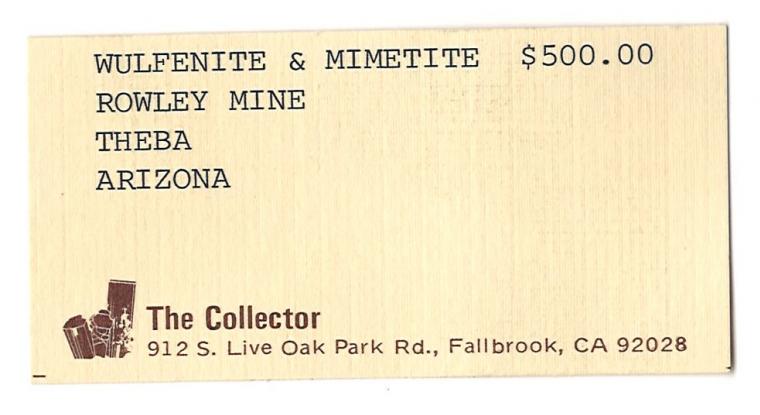 MIMETITE with WULFENITE