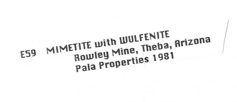 MIMETITE with WULFENITE