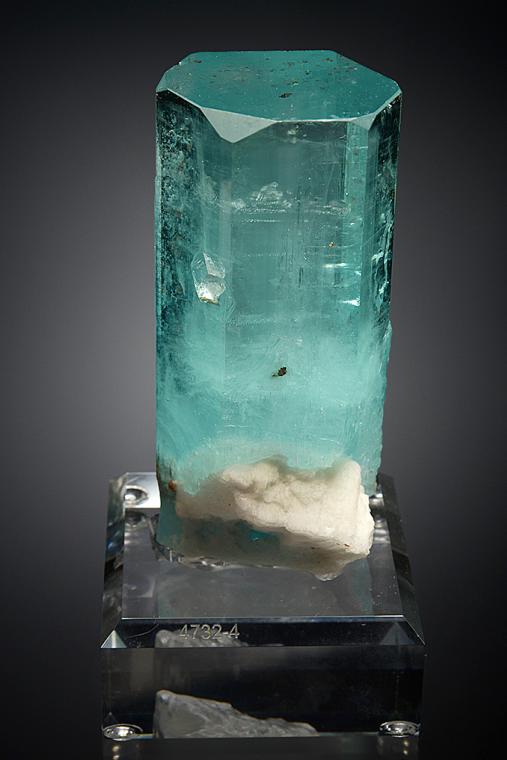 BERYL var. Aquamarine with SPESSARTINE