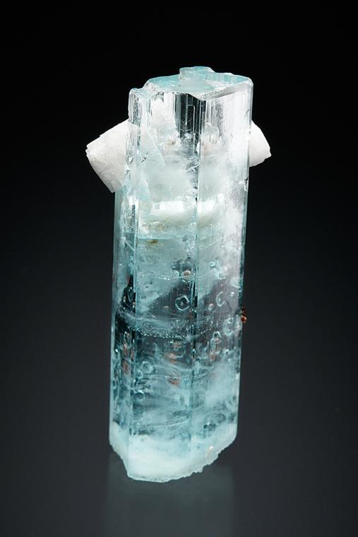 BERYL var. Aquamarine with SPESSARTINE