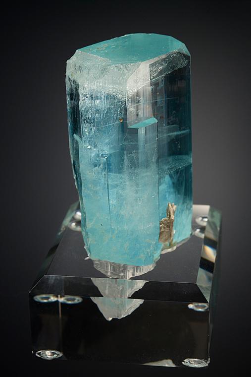 BERYL var. Aquamarine with SPESSARTINE