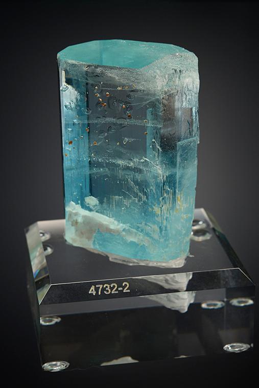 BERYL var. Aquamarine with SPESSARTINE