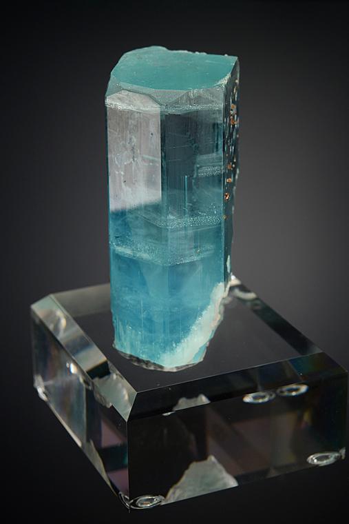 BERYL var. Aquamarine with SPESSARTINE