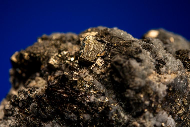PYRITE with SPHALERITE, GOLD and HESSITE