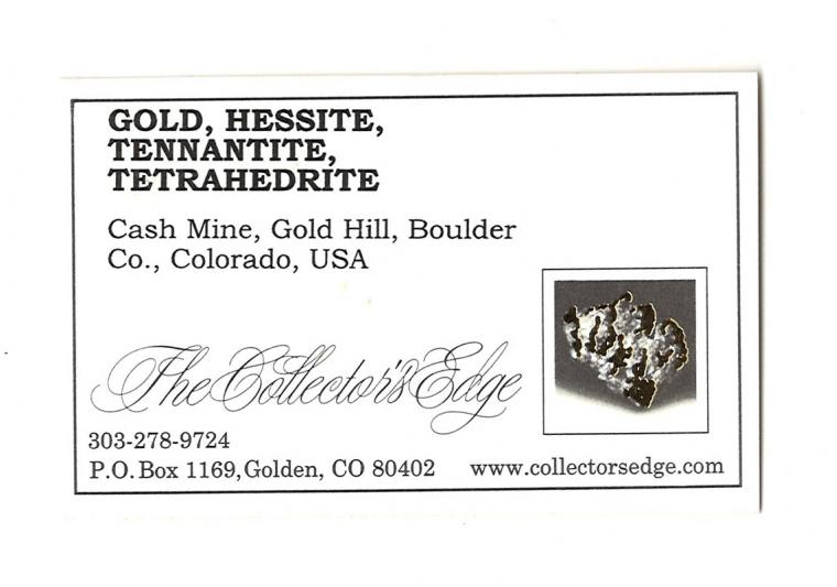 GOLD with HESSITE, PETZITE and PYRITE