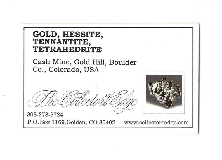 GOLD with HESSITE, PETZITE and PYRITE