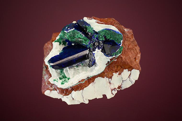 AZURITE with MALACHITE