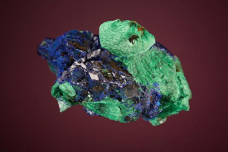 AZURITE with MALACHITE
