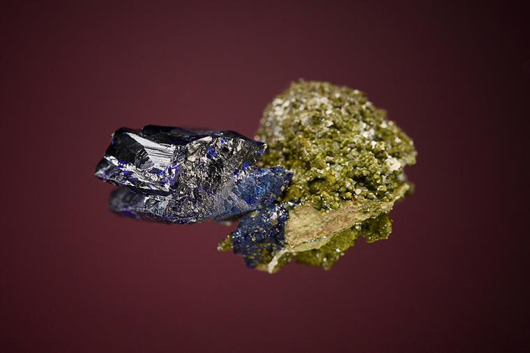 AZURITE with OLIVENITE