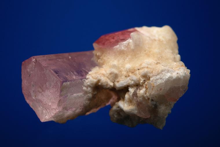 BERYL var. Morganite with ELBAITE (repaired)