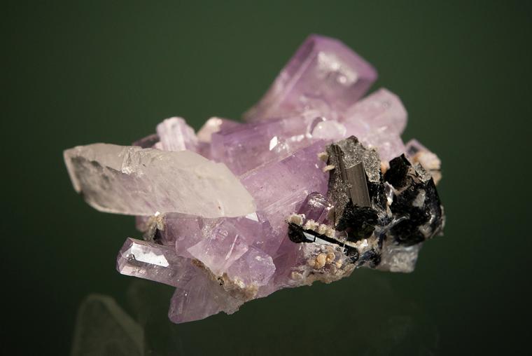 FLUORAPATITE with QUARTZ and ELBAITE