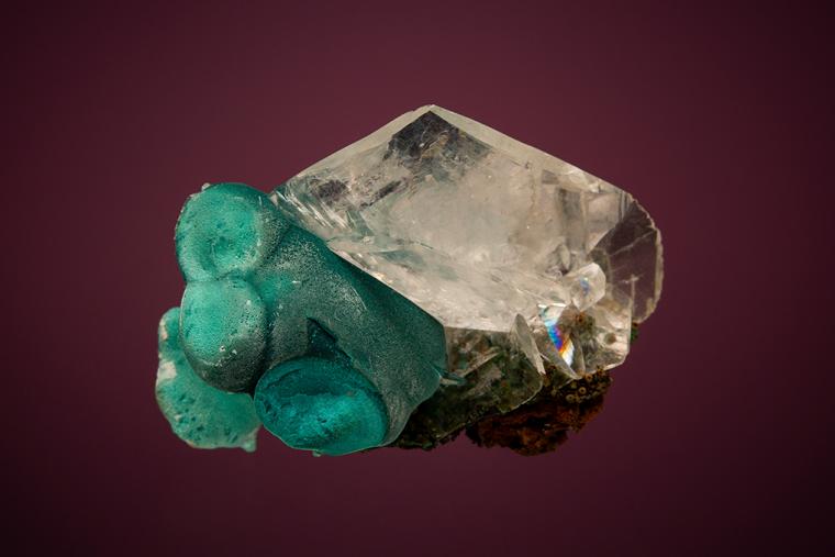 ROSASITE with CALCITE