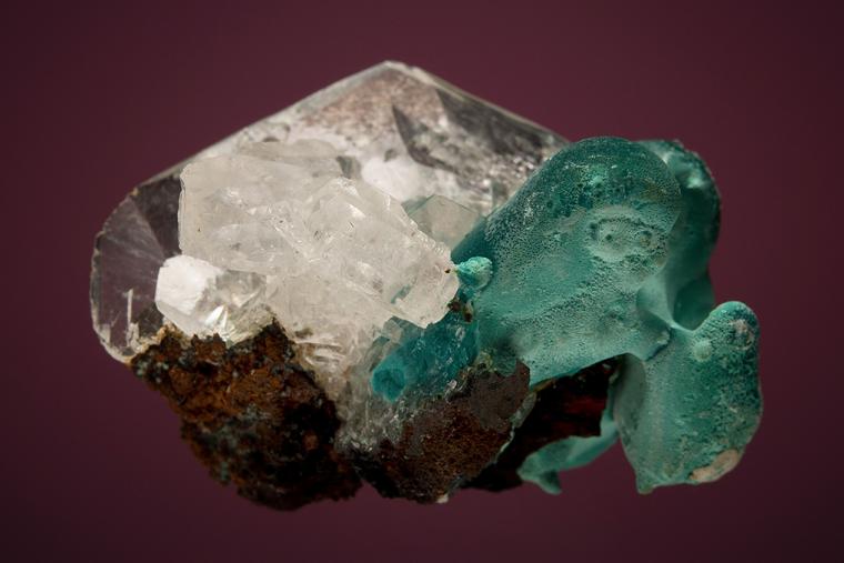 ROSASITE with CALCITE