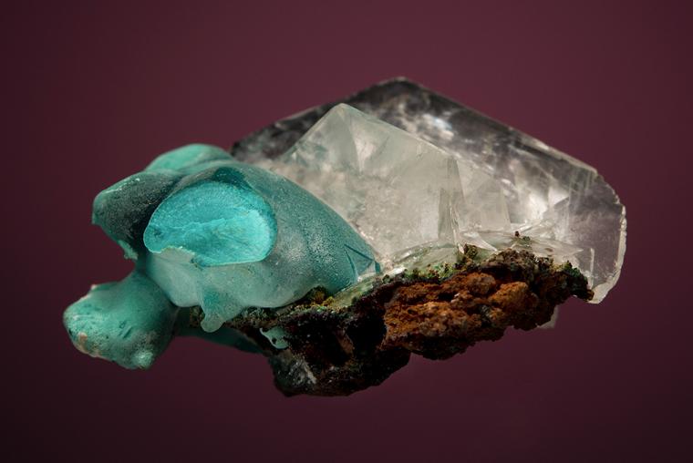 ROSASITE with CALCITE