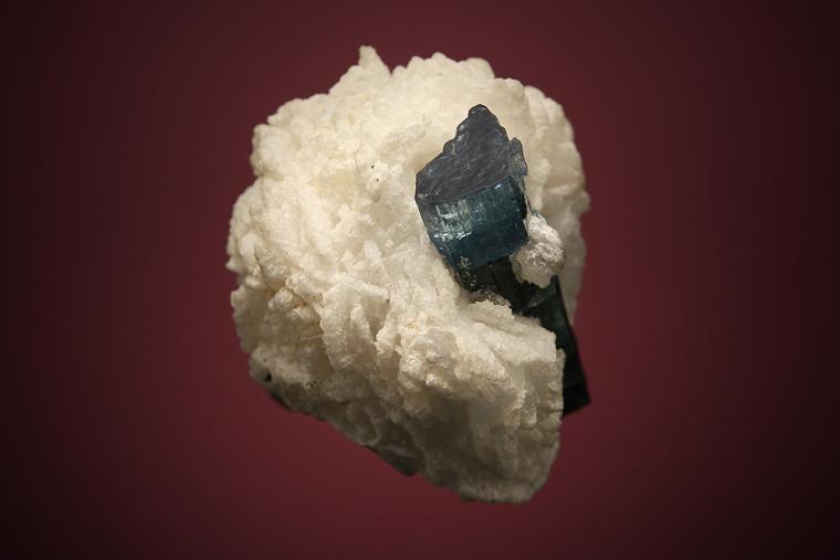ELBAITE var. Indicolite with ALBITE