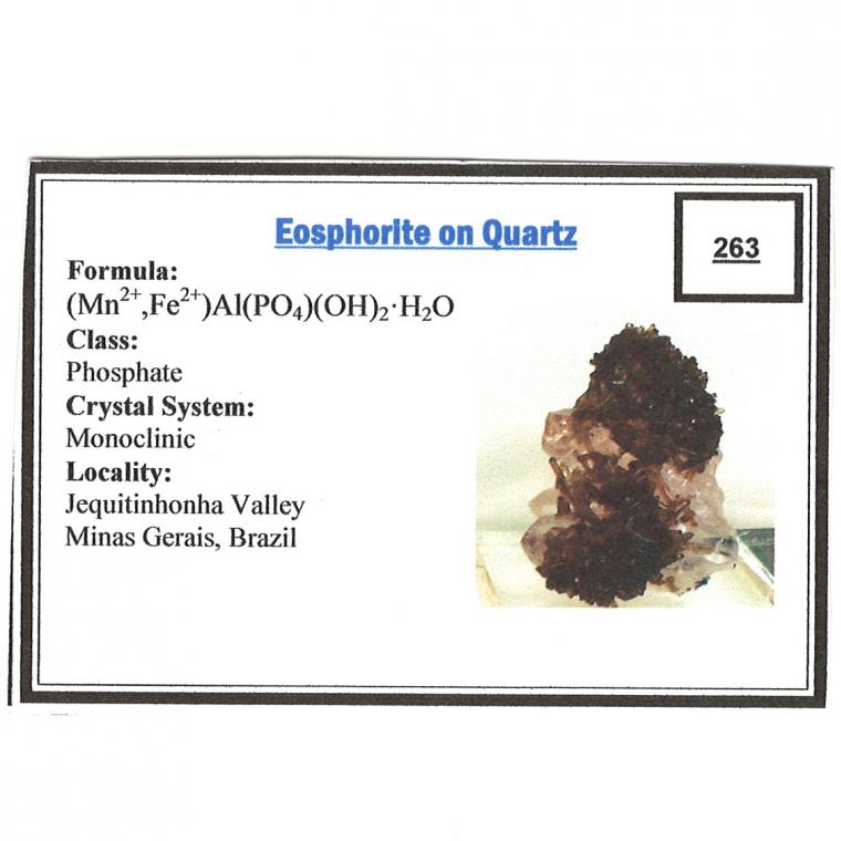 EOSPHORITE on QUARTZ var. Rose QUARTZ