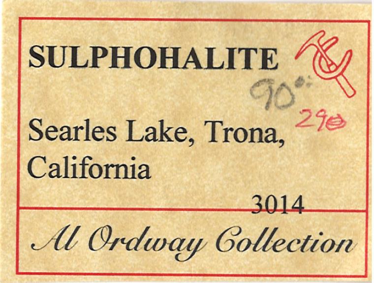 SULPHOHALITE (type locality)