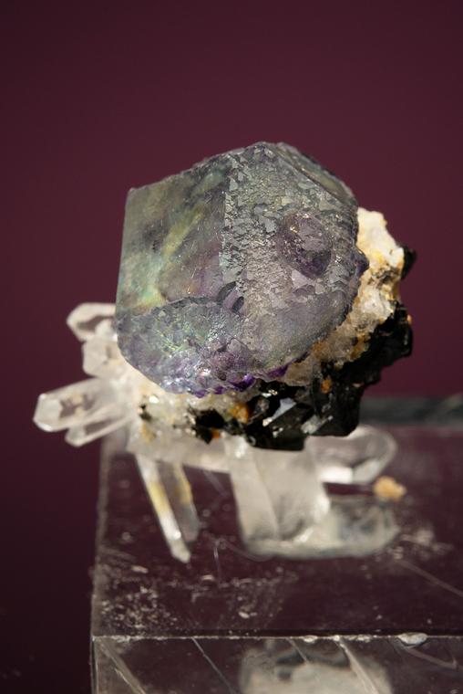 FLUORITE on QUARTZ