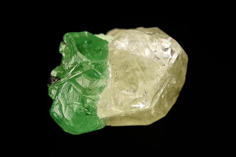 GROSSULAR var. Tsavorite on DIOPSIDE