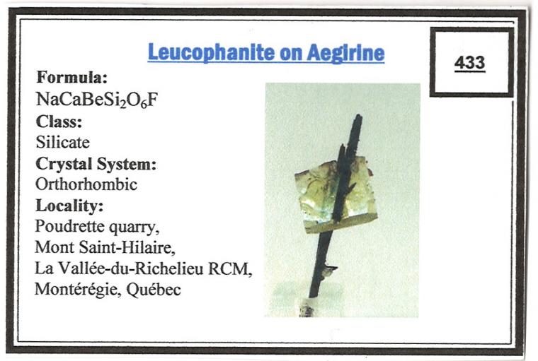 LEUCOPHANITE on AEGIRINE