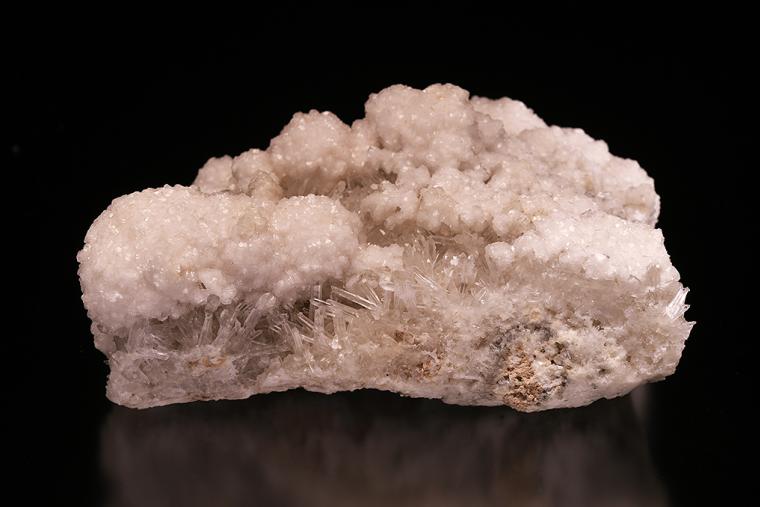 CALCITE with DOLOMITE on QUARTZ