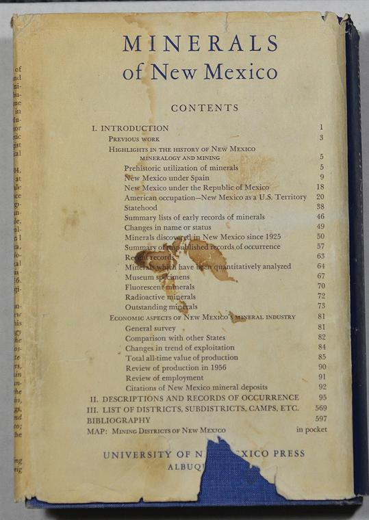 Minerals of New Mexico by Stuart A. Northrop