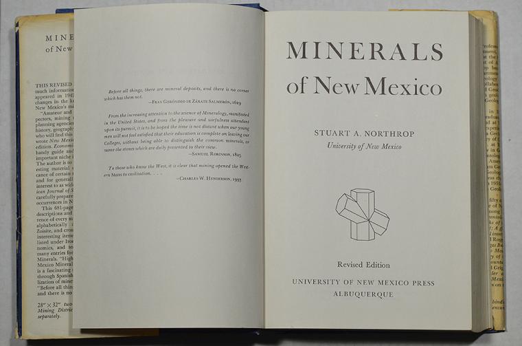 Minerals of New Mexico by Stuart A. Northrop