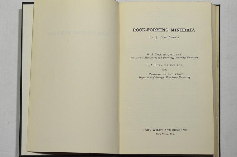Rock-Forming Minerals by W.A. Deer, R.A. Howie and J. Zussman (5-volume set)
