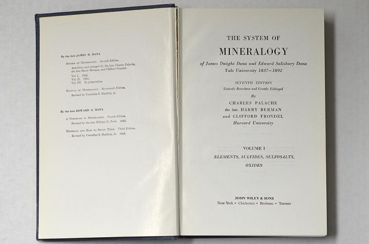 Dana's System of Mineralogy, Seventh Edition by Clifford Frondel (3-volume set)