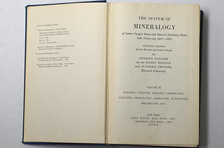 Dana's System of Mineralogy, Seventh Edition by Clifford Frondel (3-volume set)