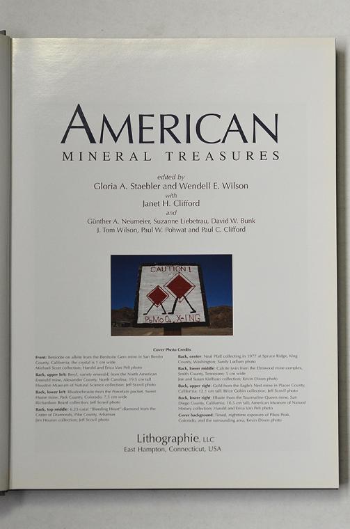 American Mineral Treasures edited by Gloria A. Staebler and Wendell E. Wilson