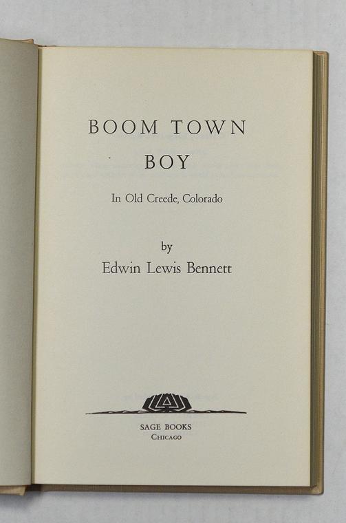 Boom Town Boy in Old Creede, Colorado by Edwin Lewis Bennett 
