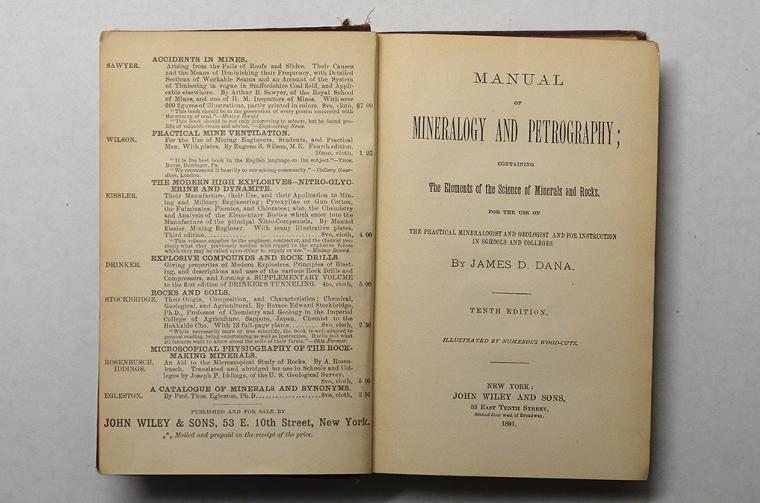 Manual of Mineralogy and Petrography by James D. Dana