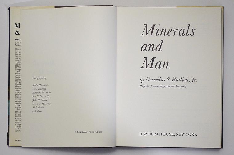 Minerals & Man - The Random House Illustrated Science Library by Cornelius S. Hurlbut, Jr.