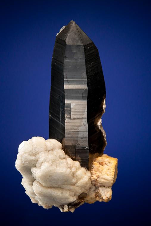 QUARTZ var. Smoky with ALBITE