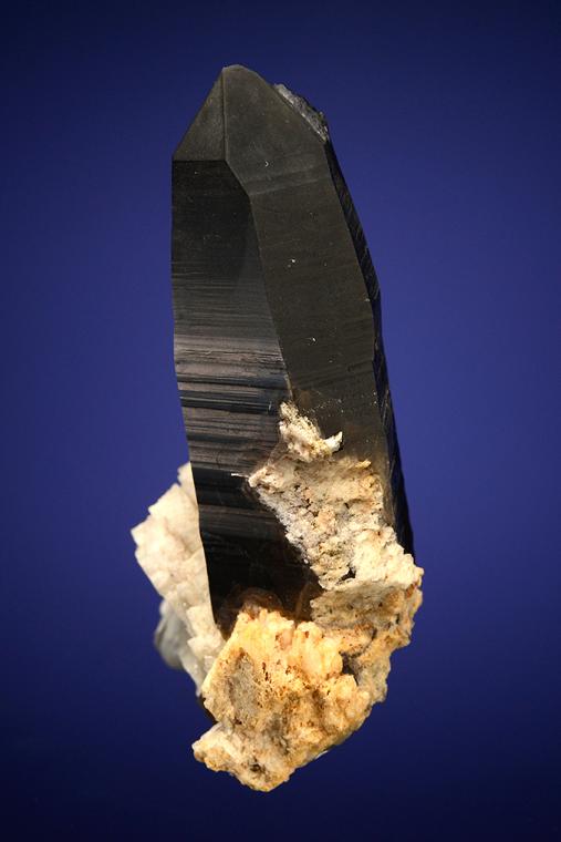 QUARTZ var. Smoky with ALBITE