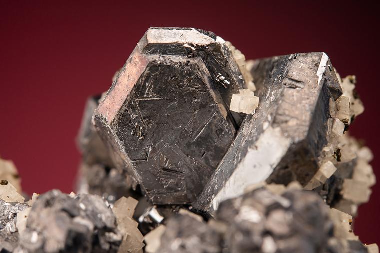 GALENA (SPINEL law twin) with DOLOMITE