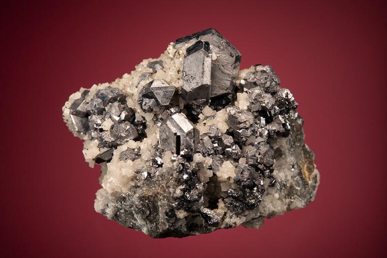 GALENA (SPINEL law twin) with DOLOMITE